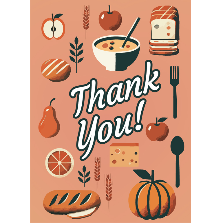 Sample of HSC thank you card