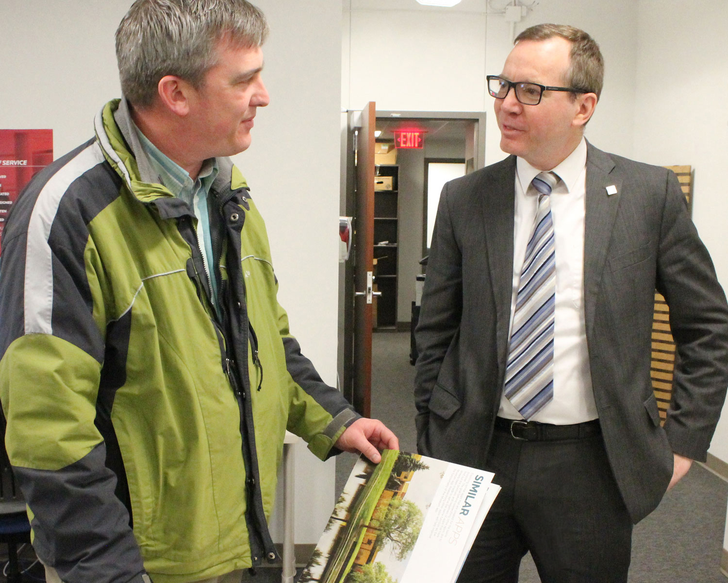 photograph of Christopher Sabourin and Prof. Johnson